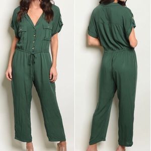Mustard Seed Army Green Jumpsuit